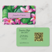 Tropisch-hawaiianische Blume Visitenkarte (Vorne/Hinten)