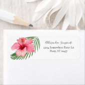 Tropisch-Hawaiianische Blütenweiße Rücksendeadress (Insitu)