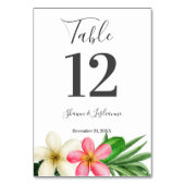 Tropisch-Hawaiianische Flora Tischnummer (Rückseite)