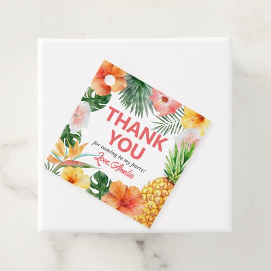 Tropisch Hawaiianische Geburtstagsparty Geschenkanhänger (Beispiel)