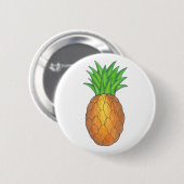 Tropisch Hawaiianische Insel Ananas Obst Hawaii Button (Vorne & Hinten)
