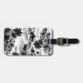 Tropisch-Hawaiianische Insel Schwarz-weiß Personal Gepäckanhänger (Vorderseite horizontal)