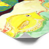 Tropisch-hawaiianisches Fischplakat Poster (Ecke)