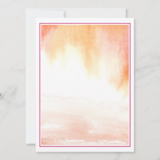 Tropisch Hot Pink Freesia Einladung (Rückseite)