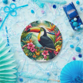 Tropisch/Jungle-Toucan-Vogel Pappteller (Party)