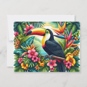 Tropisch/Jungle-Toucan-Vogel Postkarte