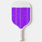 Tropisch Lila Art Deco Waves White Cap Strip Pickleball Schläger (Vorderseite)