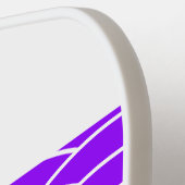 Tropisch Lila Art Deco Waves White Cap Strip Pickleball Schläger (Linke Seite)