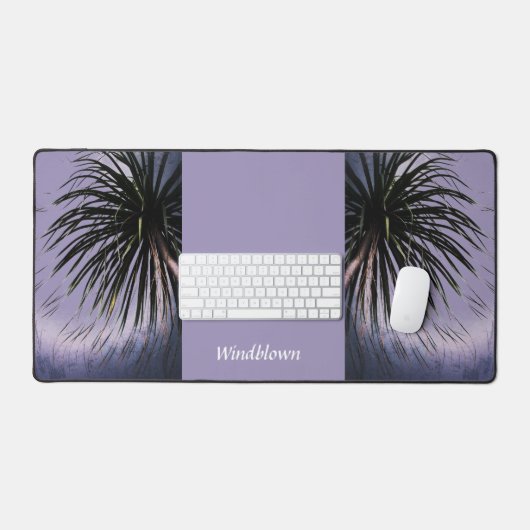Tropisch Lila, individuell anpassbare Palmbaume Schreibtischunterlage (Tastatur & Maus)