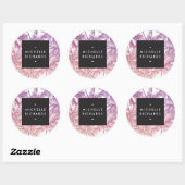 Tropisch Lila/rosa Glitzer Palms Stickers (Blatt)