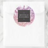 Tropisch Lila/rosa Glitzer Palms Stickers (Tasche)