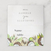 Tropisch Limon und Kokospalmen Platzkarte (Außenseite Aufgefaltet)