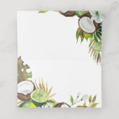 Tropisch Limon und Kokospalmen Platzkarte (Innenseite Aufgefaltet)