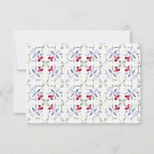 Tropisch-marokkanische Hochzeit im Wassersportzent RSVP Karte (Rückseite)