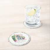 Tropisch-marokkanische Hochzeit im Wassersportzent Runder Pappuntersetzer (Vor Ort)