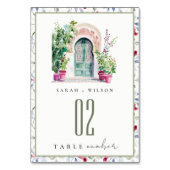 Tropisch-marokkanische Hochzeit im Wassersportzent Tischnummer (Rückseite)