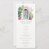 Tropisch-marokkanisches Hochzeitsprogramm Einladung (Vorderseite)