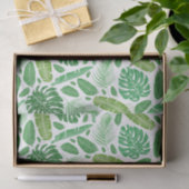 Tropisch-moderne grüne Blattmuster Seidenpapier (Geschenk)