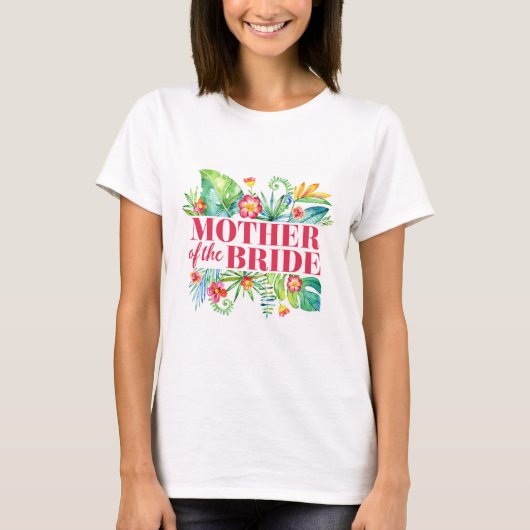 tropisch | Mutter der Hochzeit in Urlaubsort T-Shirt (Vorderseite)
