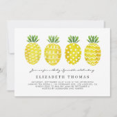 Tropisch Niedliche Ananas Baby Sprinkle Einladung (Vorderseite)