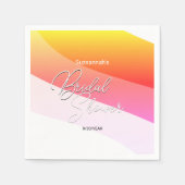 Tropisch orange rosa Farbtöne Horizontal Streams Serviette (Vorderseite)