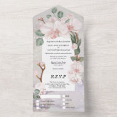 Tropisch orchid Blume Perlschimmer Eleganz All In One Einladung (Innen Boden)