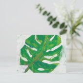 tropisch | Palm Leaf Postkarte (Stehend Vorderseite)