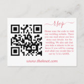 Tropisch Pink Peach Floral Wedding QR RSVP Karte (Rückseite)