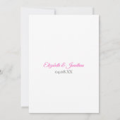 Tropisch Pink Plumeria Blumenzettel Einladung (Rückseite)