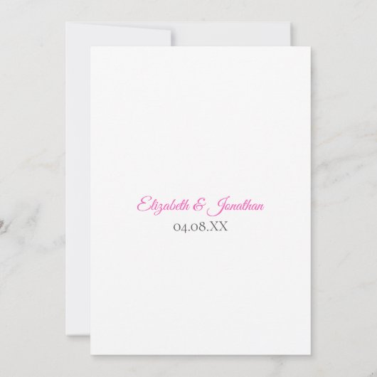 Tropisch Pink Plumeria Blumenzettel Einladung (Rückseite)