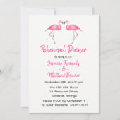 Tropisch Pink Probe Dinner Flamingo Wedding Einladung (Vorderseite)