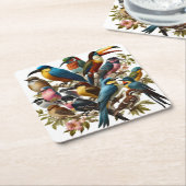 tropisch rechteckiger pappuntersetzer (angewinkelt)