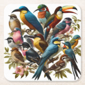 tropisch rechteckiger pappuntersetzer (Vorderseite)