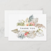 Tropisch rosa Blume Dankeskarte (Vorne/Hinten)