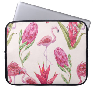 Tropisch rosa Blume, Protea, Paradiesvogel fl Laptopschutzhülle