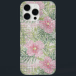 Tropisch rosa Blume Sparkor iPhone 16 Pro Max Hülle<br><div class="desc">Tropisch rosa Blume Sparkor</div>
