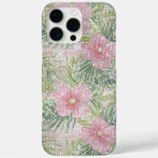 Tropisch rosa Blume Sparkor iPhone 16 Pro Max Hülle