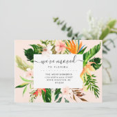 Tropisch rosa Blumengrün Florida Moving Ankündigung (Stehend Vorderseite)