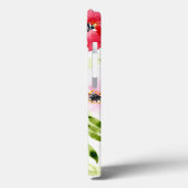 Tropisch rosa Blumenmohnmuster Case-Mate iPhone Hülle (Rückseite / Links)