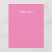 Tropisch rosa Brautparty oder Hochzeit (Rückseite)