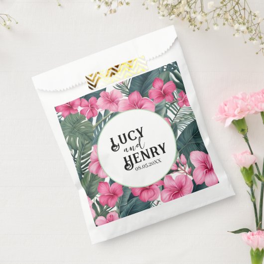 Tropisch rosa Feiertage Blumenzwiebeln Geschenktütchen (Versiegelt)