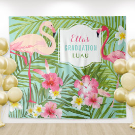 Tropisch rosa Flamingo Abschluss Luau Hintergrund Wandteppich