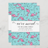 Tropisch rosa Flamingo auf Aqua Moving Ankündigung (Vorne/Hinten)