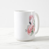 Tropisch rosa Flamingo Beach Wedding Bride Kaffeetasse (VorderseiteRechts)