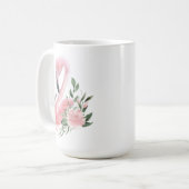 Tropisch rosa Flamingo Beach Wedding Bride Kaffeetasse (Vorderseite Links)