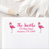 Tropisch rosa Flamingo Bird Address Label (Insitu)