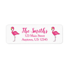 Tropisch rosa Flamingo Bird Address Label