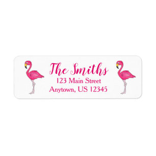 Tropisch rosa Flamingo Bird Address Label