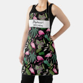 Tropisch rosa Flamingo Bird, Name hinzufügen, benu Schürze (InSitu)