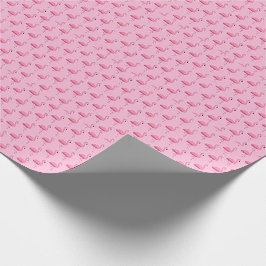 Tropisch rosa Flamingo Geschenkpapier (Ecke)